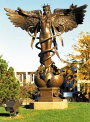 Caduceus Bronze Monument by James Muir